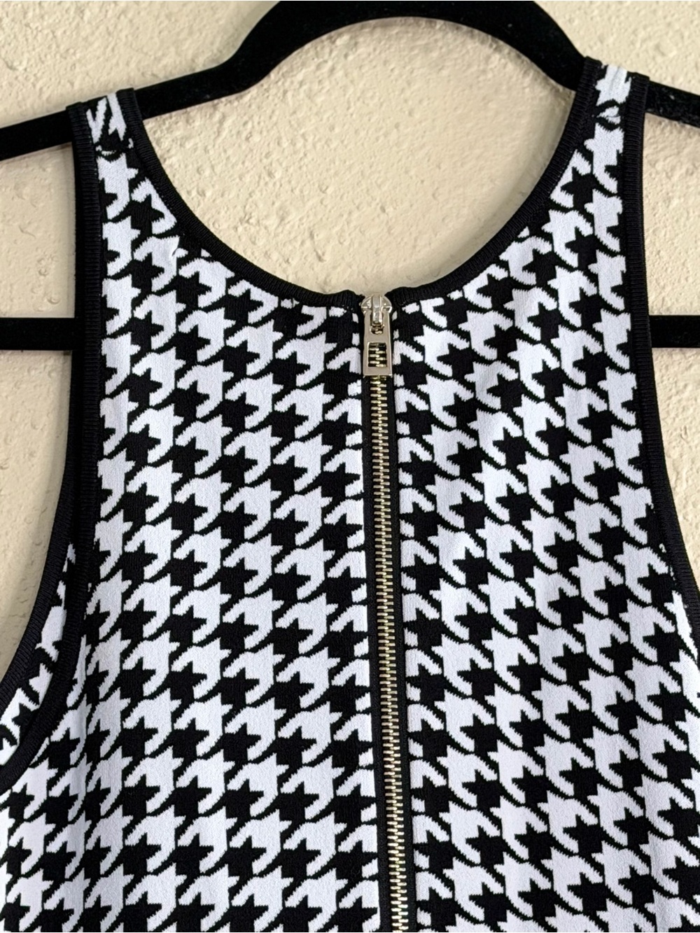 Good American | Black & White Houndstooth Bodycon Maxi Dress - Size 4 (XL) - Picture 6 of 8